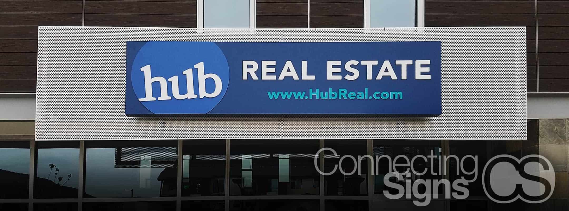 Real estate hub sign