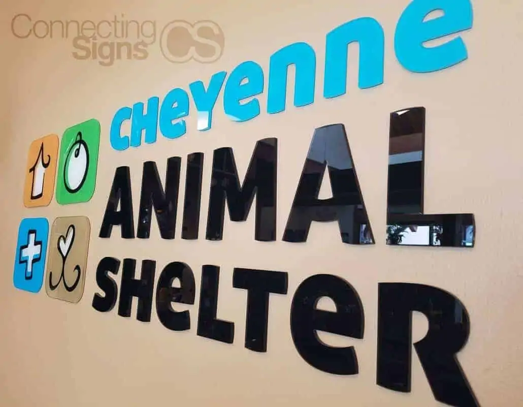 animal shelter lobby sign