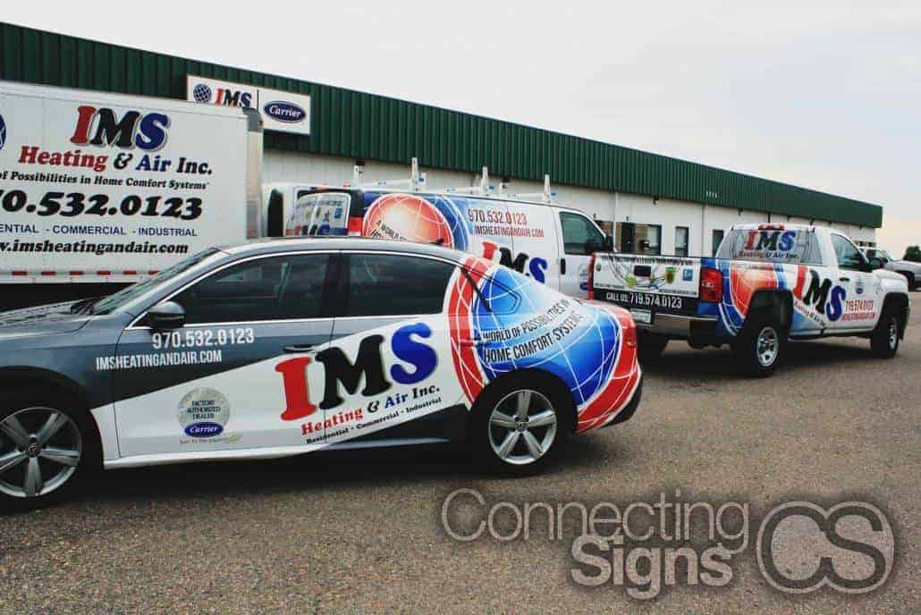 IMS heating and air in car wrap