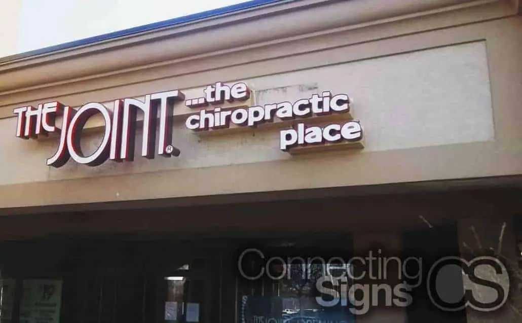 chiropractic office exterior letters