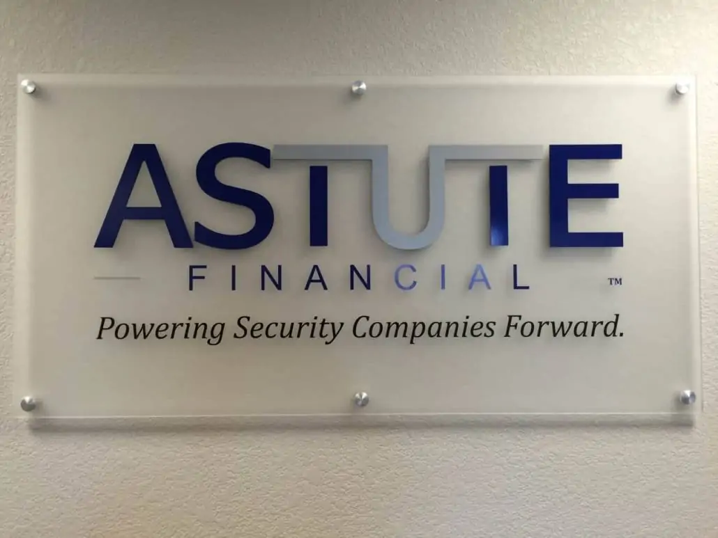 financial company office sign