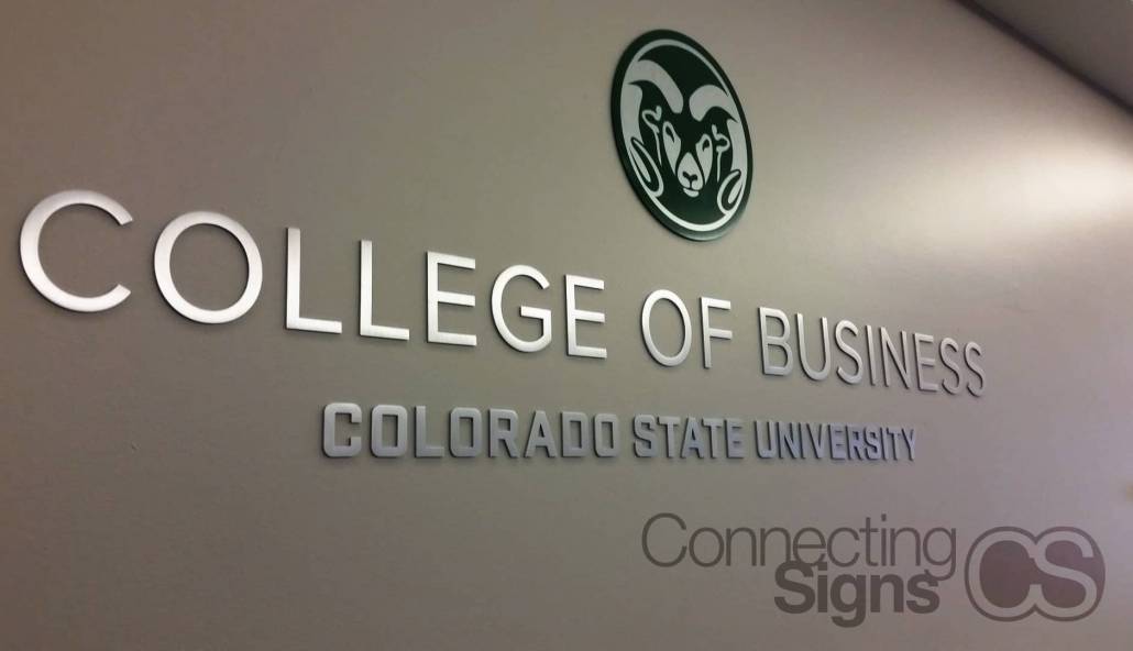 college of business logo office sign
