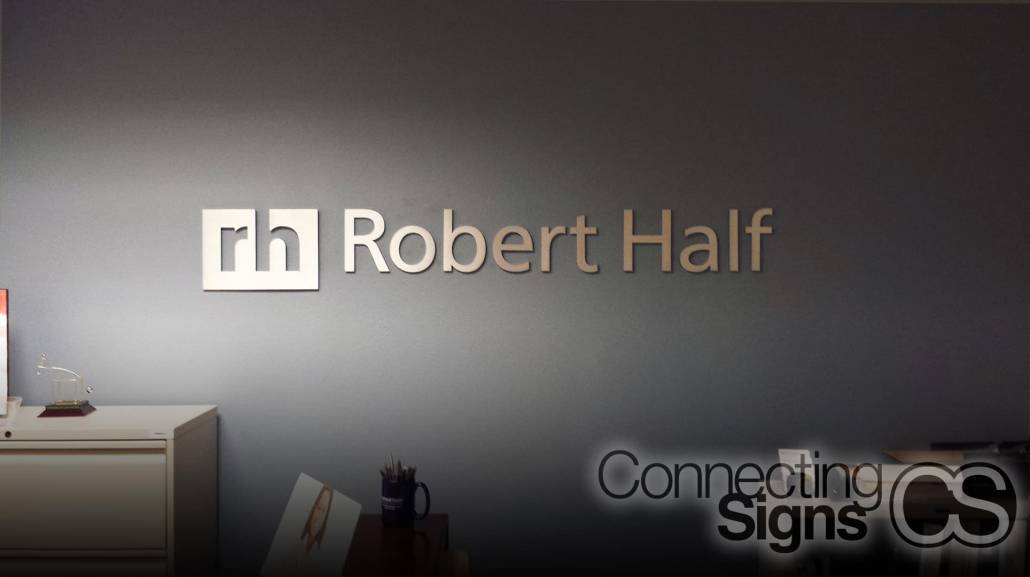 Robert half lobby sign