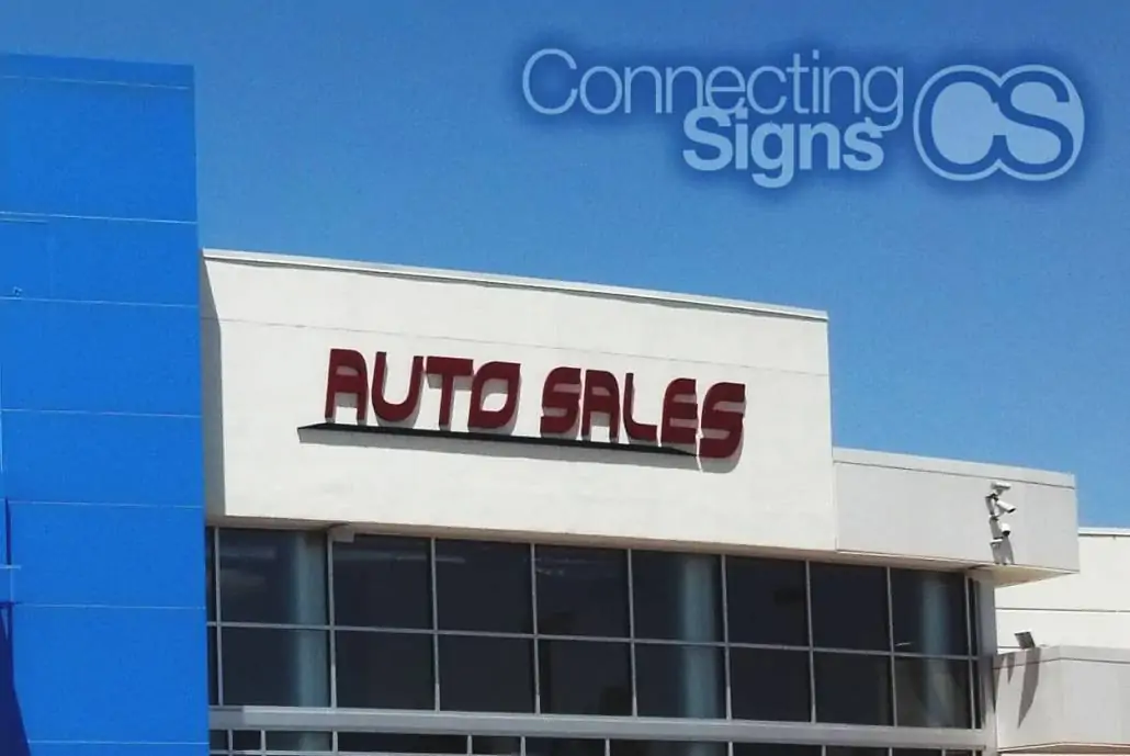 Auto sales sign