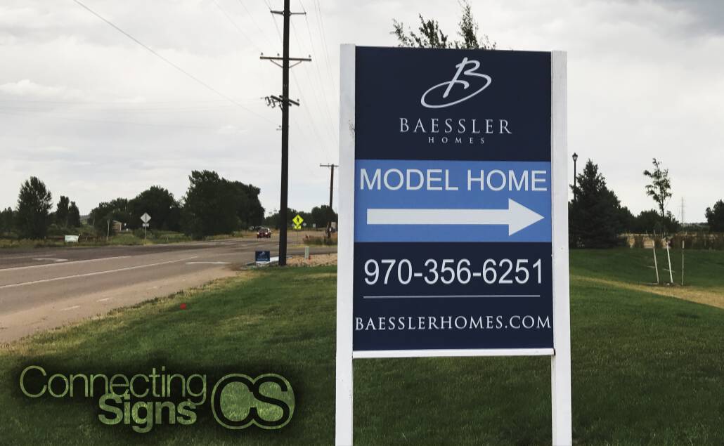 Baessler model home outside sign