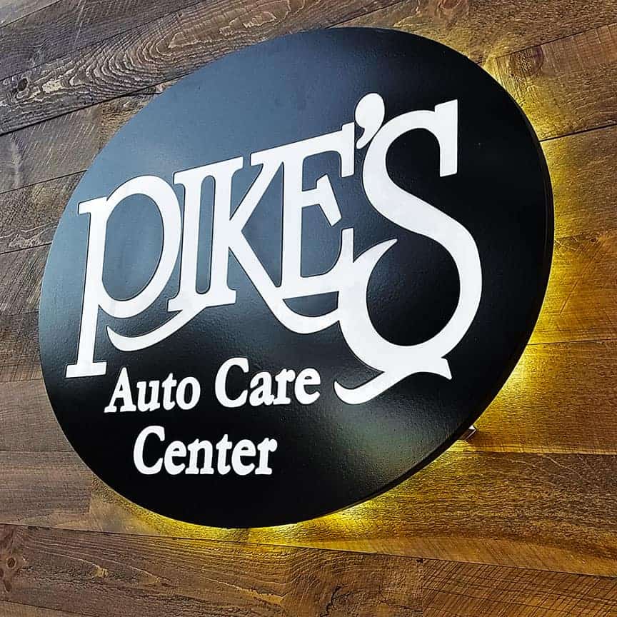 Pikes auto care center sign