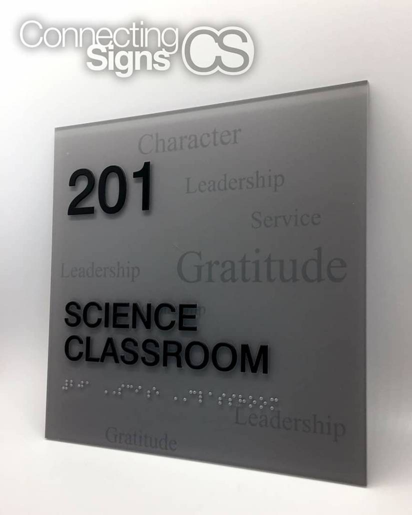 science classroom sign