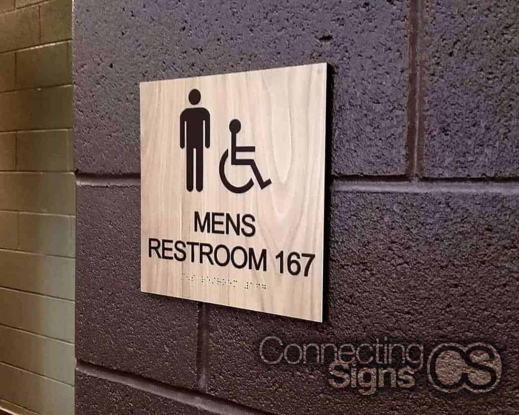 Mens restroom sign