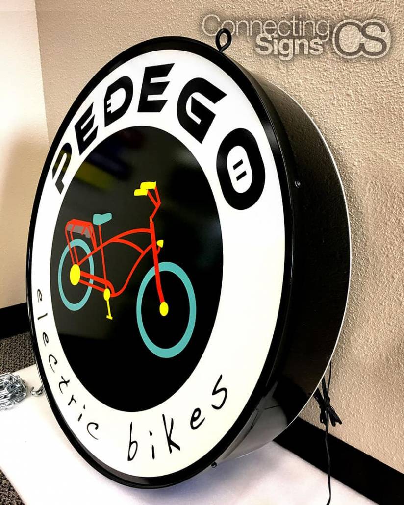 Pedego electric bikes sign