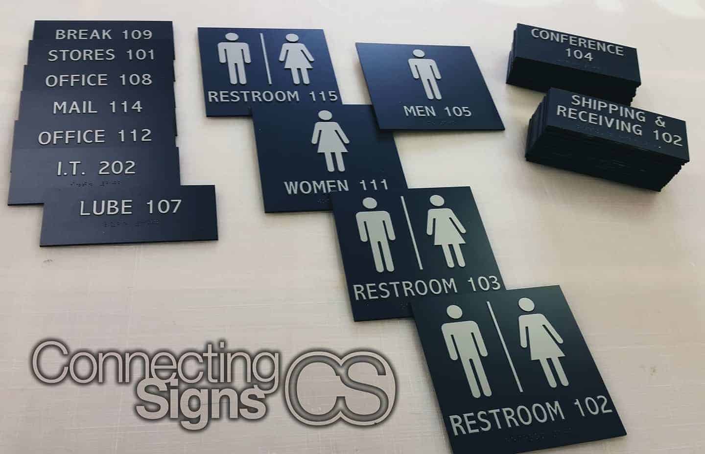 ADA Restroom Signage - Connecting Signs