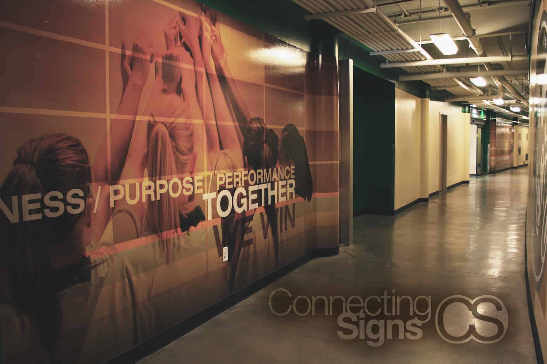 Hallway Wall Graphics - Connecting Signs