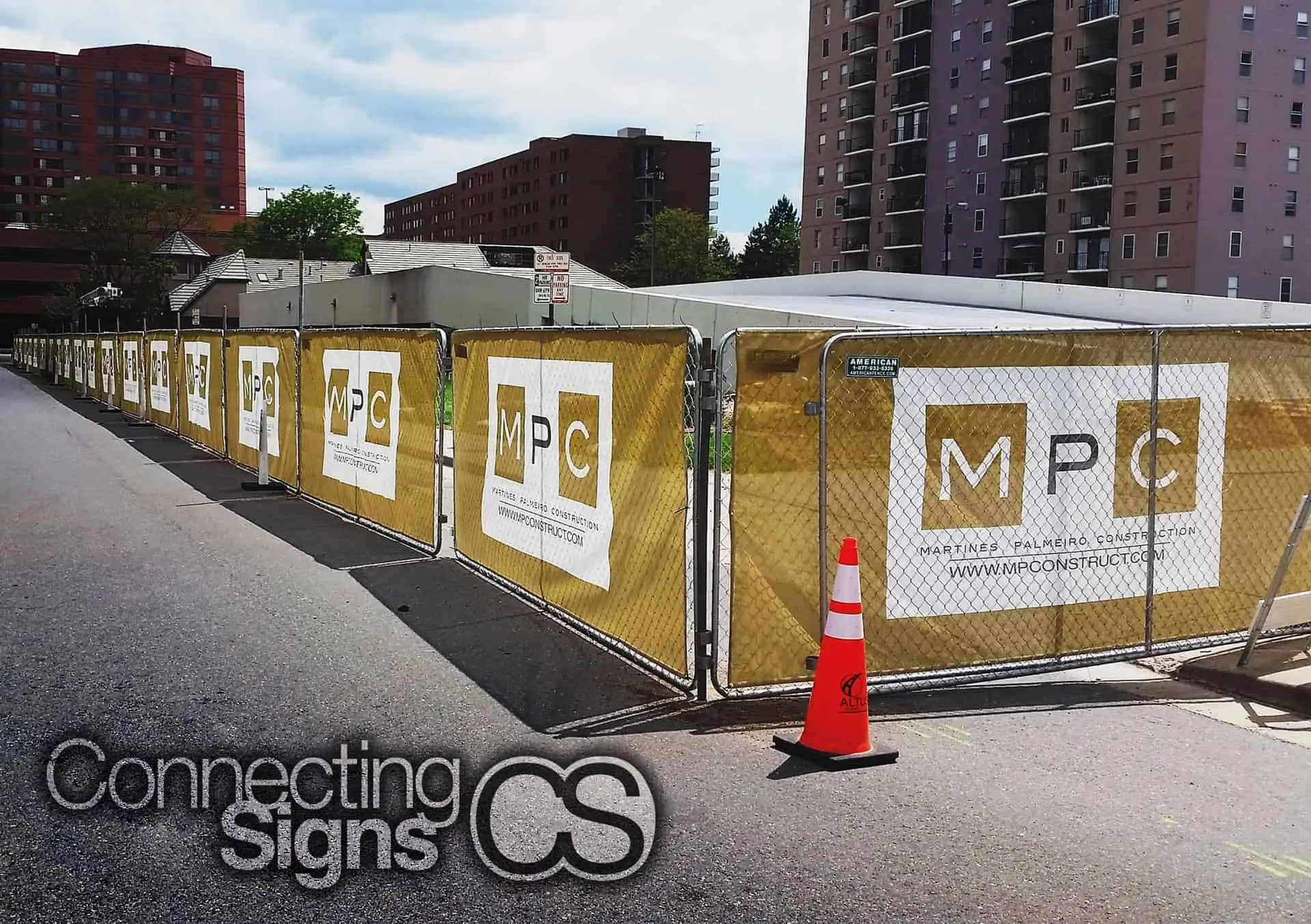 Mesh Banner Fence Wrap - Connecting Signs