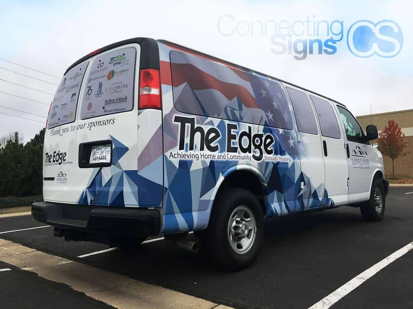 Shuttle Van Wrap - Connecting Signs
