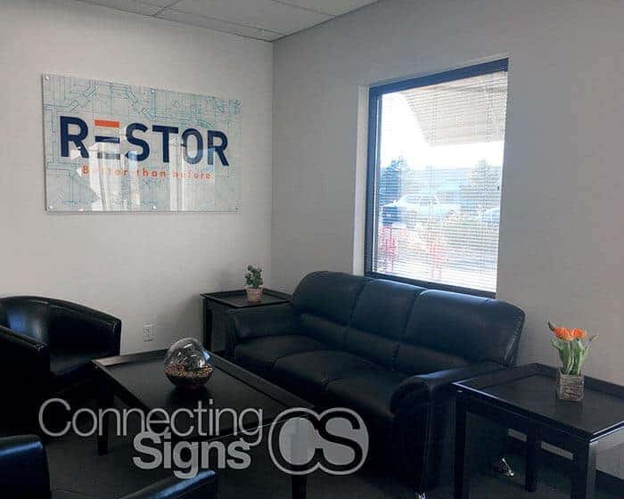 acrylic lobby sign - Signage Company - Connecting Signs