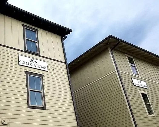exterior apartment building address signs