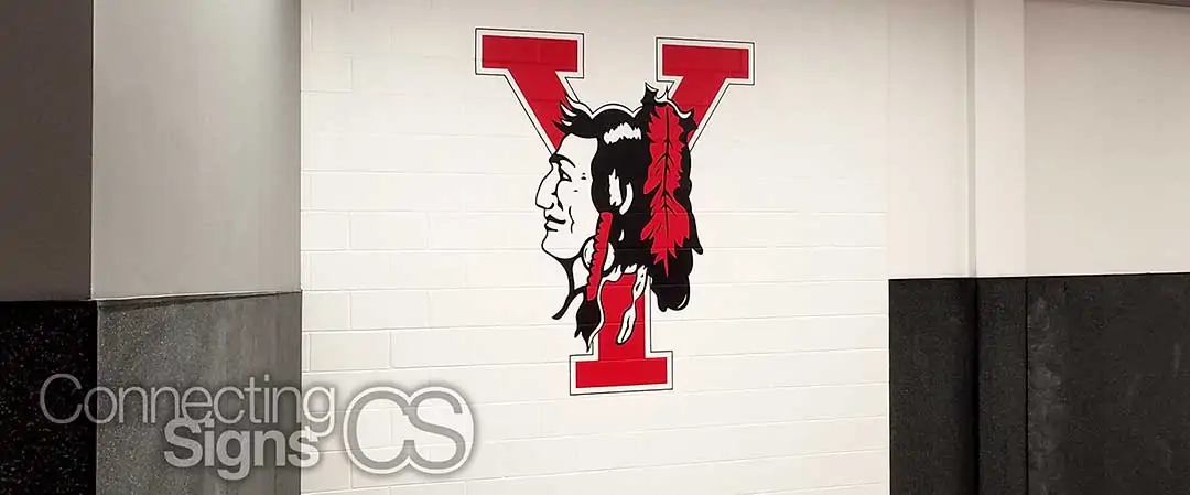 high school mascot gymnasium graphics