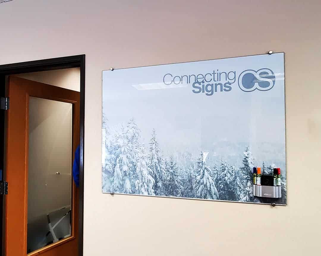 magnetic glass whiteboard - Signage Company - Connecting Signs