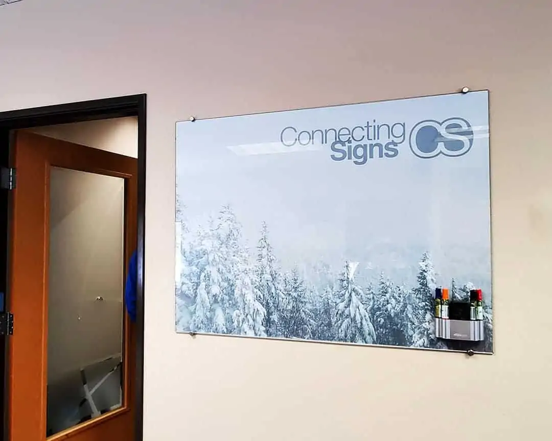 magnetic glass whiteboard - Signage Company - Connecting Signs
