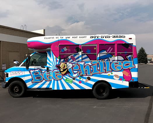 school bus ice cream truck wrap