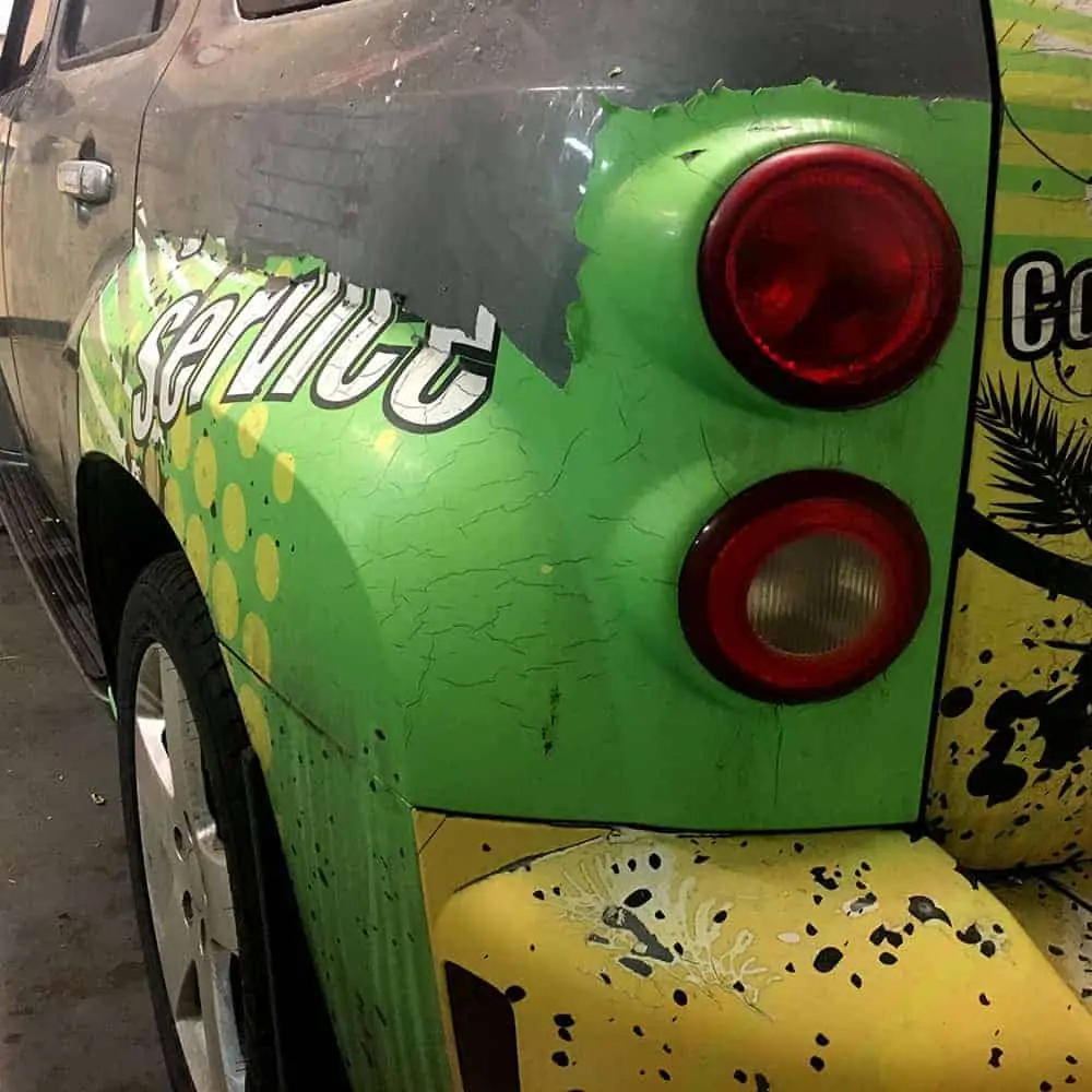 vehicle wrap removal