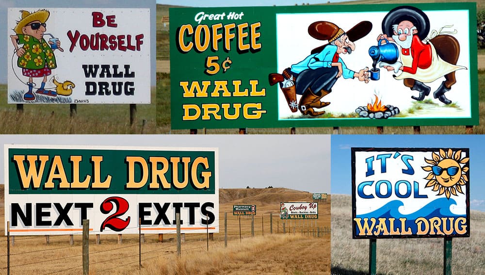 wall drug store billboards