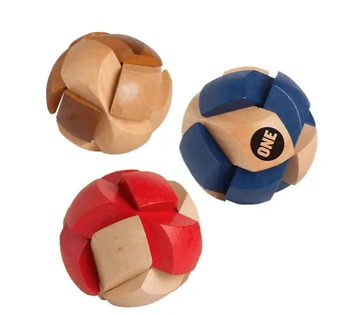 wood ball puzzle for younger audiences